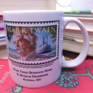 Front of Mark Twain Stamp Mug